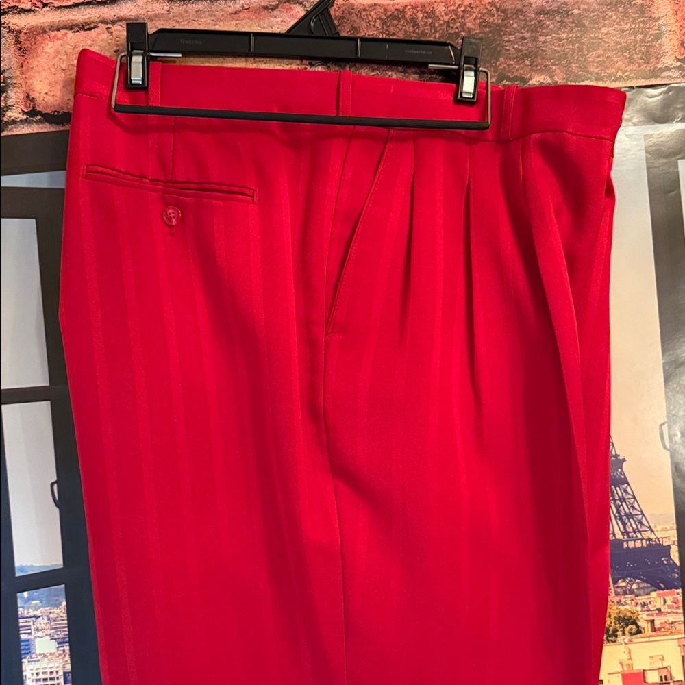 Classic Red Men's Dress Pants